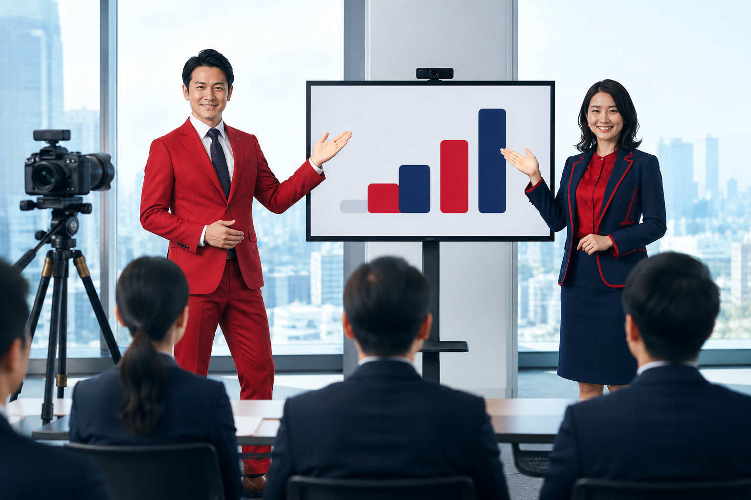 教育研修動画の撮影シーン