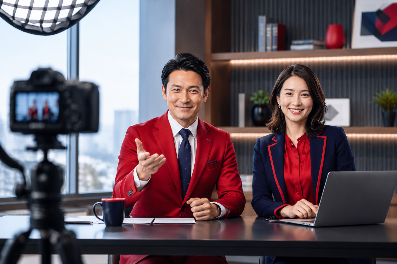 企業YouTube動画の収録シーン